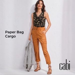 Cabi Paper Bag Cargo #6045 Pants High Rise Size 4